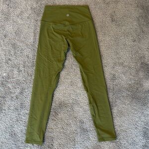 Lululemon 7/8 leggings army green size xs